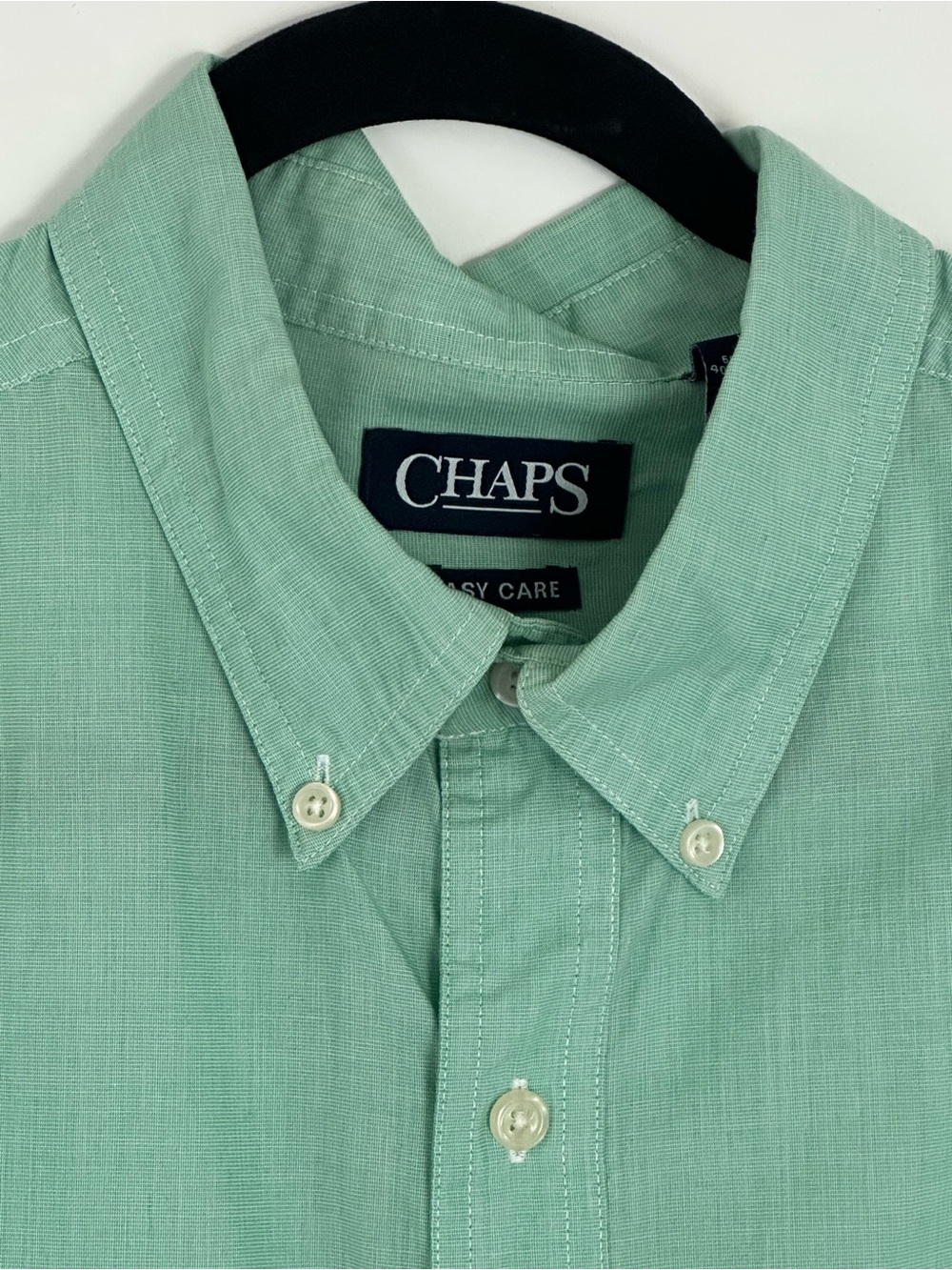 Chaps Men's Button-Down Short Sleeve Shirt in Mint Green - NWOT - Sz L Large